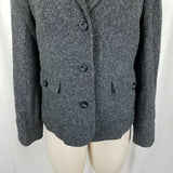 LL Bean Wool Silk Herringbone Equestrian Riding Country Jacket Blazer Womens MP