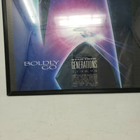 Star Trek Boldly Go Generations Movie Poster Framed 16x20 11/18/94 1990s Vintage