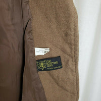 Vintage The Scottish Lion Tan 100% Pure Wool Blazer Jacket Womens M Scotland
