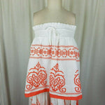 L'Atiste by Amy Bare Shoulder Layered Tiered Smocked Flowing Sun Dress Womens L