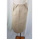 Vintage Designer Courreges Paris France Wool Tweed Midi Skirt Womens 0 S 1960s