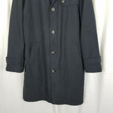 Utex Insulated Charcoal Gray Trench Coat Mens 40 Wool Zip Out Removable Liner