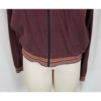 Patagonia Hooded Full Zip Up Jersey Knit Sweatshirt Track Jacket Womens M Brown