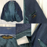 Vintage Brooks Brothers Herringbone Wool Sport Coat Jacket Blazer Mens 42 USA