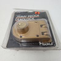 Double Cylinder Jimmy Proof Lock Security Deadlock Deadbolt 50108 Vintage Sekur