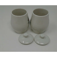 SYRACUSE Carefree True China Wayside Fruit 5" Sugar Bowls With Lids USA Set Of 2