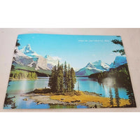 Vintage Scenic Laminated Photos Placemat Travel Souvenir Maligne Lake Jasper Mat