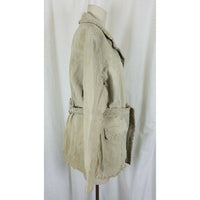OuterEdge Brushed Leather Suede Braided Belt Tie Sash Jacket Coat Womens 1X Plus