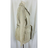 OuterEdge Brushed Leather Suede Braided Belt Tie Sash Jacket Coat Womens 1X Plus