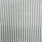 Screenprinted Striped Cotton Fabric Vintage 1/2 yards Black & White Pinstripes