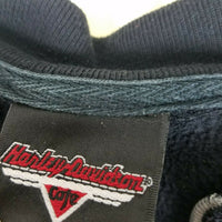 Harley Davidson Cafe Vegas Fleece 1/4 Zip Pullover Sweater Jacket Mens M Henley
