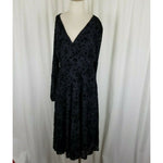 Lauren Ralph Lauren Velvet Fit & Flare Faux Wrap Little Black Dress Womens 8
