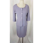 Jones Wear 2 Piece Dress & Jacket Outfit Set Suit Womens 6 Lilac Lavender