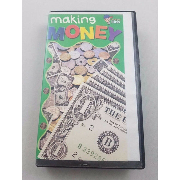 Thinking Kids Making Money VHS Tape Educational RARE Hard Black Clamshell Case