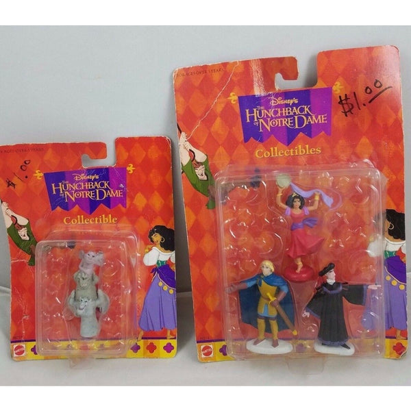 Vintage DISNEY HUNCHBACK of NOTRE DAME ACTION FIGURE Mini Figures Set Gargoyles