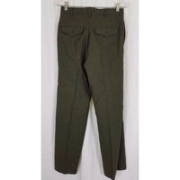 Vintage Wool Serge Class l Trousers 2234 Green Military Army Pants Mens size 29R