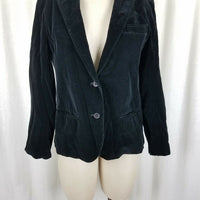 Vintage Breckenridge Black Velvet Jacket Blazer Womens 12 Two Button Up Riding