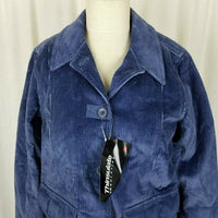 LL Bean Corduroy Thinsulate Insulated Lined Barn Jacket Coat Womens XSP Blue NWT