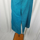 Indian Traditional Ethnic Party Blue Embroidered Sherwani Kurta Coat Mens 42