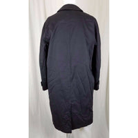 Pietro Sabatini Placket Front Trench Coat Mens 36L Removable Pile Fur Lining