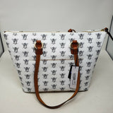 Dooney & Bourke NFL Raiders Exclusive White Wren Zip Tote Bag Purse Handbag NWT