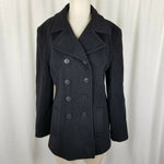 Jones New York Double Breasted Winter Wool Military Short Peacoat Coat Womens S