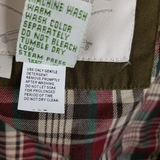 Vintage Orvis Plaid Flannel Lined Longline Leather Field Jacket Barn Coat Mens L