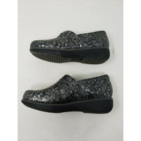 SoftWalk Grey's Anatomy Meredith Black Metallic Leather Clogs Shoes Womens 6.5 M