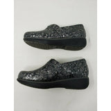 SoftWalk Grey's Anatomy Meredith Black Metallic Leather Clogs Shoes Womens 6.5 M