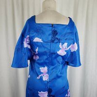 Paradise Isle Long Maxi Hawaiian MuuMuu Sun Dress Womens L Vintage 70s