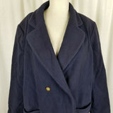 Vintage Wellington Double Breasted Navy Blue Wool Peacoat Womens 12 Car Coat