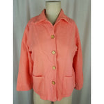 Vintage California Drawstrings Coral Textured Blazer Jacket Womens S Peach USA