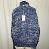 Knit One Crochet Too Handknit Shawl Collar Cardigan Sweater Jacket Womens L