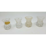 Cut Glass Candlesticks Holders 24% Fine Lead Crystal Set 4 West Germany Vintage
