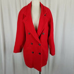 Cambridge Spirit Red Wool Double Breasted Peacoat Jacket Short Coat Womens 10