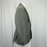 Banana Republic Herringbone Tweed Wool Sport Coat Jacket Blazer Mens 40 Gray