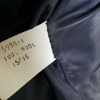 Hannington Boston Wool Blazer Jacket Womens 15 16 Navy Blue Gold Crest Buttons