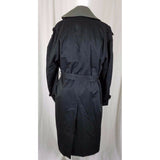 Galleon Insulated Double Breasted Trench Coat Mens 40R Removable Lining Black