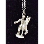 Paul Revere's Ride Pewter Silver Chain Necklace Pendant Charm Souvenir Jewelry