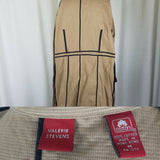 Vintage Valerie Stevens Midi Trench Coat Womens M Tan Khaki Camel Peacoat Cotton