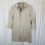 Oleg Cassini Insulated Placket Front Trench Coat Mens 34 XShort Removable Liner