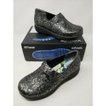 SoftWalk Grey's Anatomy Meredith Black Metallic Leather Clogs Shoes Women's 6 W
