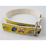 The Belted Cow D-Ring Ribbon Web Belt Cream Beach Scene Kids Youth Boys Girls