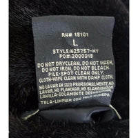 Alpine Studio Reversible Vegan Black Faux Fur Leather Car Coat Jacket Womens L