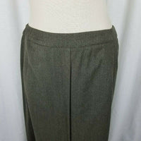 Talbots Stretch 100% Wool Faux Wrap Front Slit Maxi Skirt Vintage Womens 12 USA