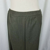 Talbots Stretch 100% Wool Faux Wrap Front Slit Maxi Skirt Vintage Womens 12 USA