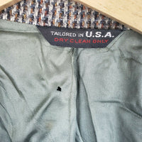 Vintage HARRIS Tweed Blazer Wool Sport Coat Jacket Mens 40 42 USA Mid Century