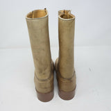 Sears Cowboy Boots Blonde Leather Men's 5.5 Tall Pull On Loops 64867 Western Tan