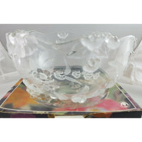 Mikasa Walther Glass West Germany Crystal 9" Serving Bowl Maria Spring Medley