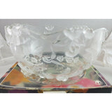 Mikasa Walther Glass West Germany Crystal 9" Serving Bowl Maria Spring Medley